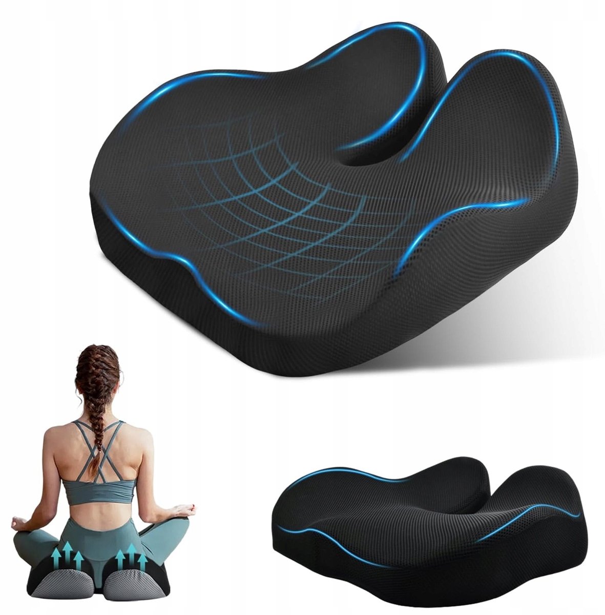 Ergonomisch Zitkussen - Orthopedisch, Comfortabel, Memory Foam