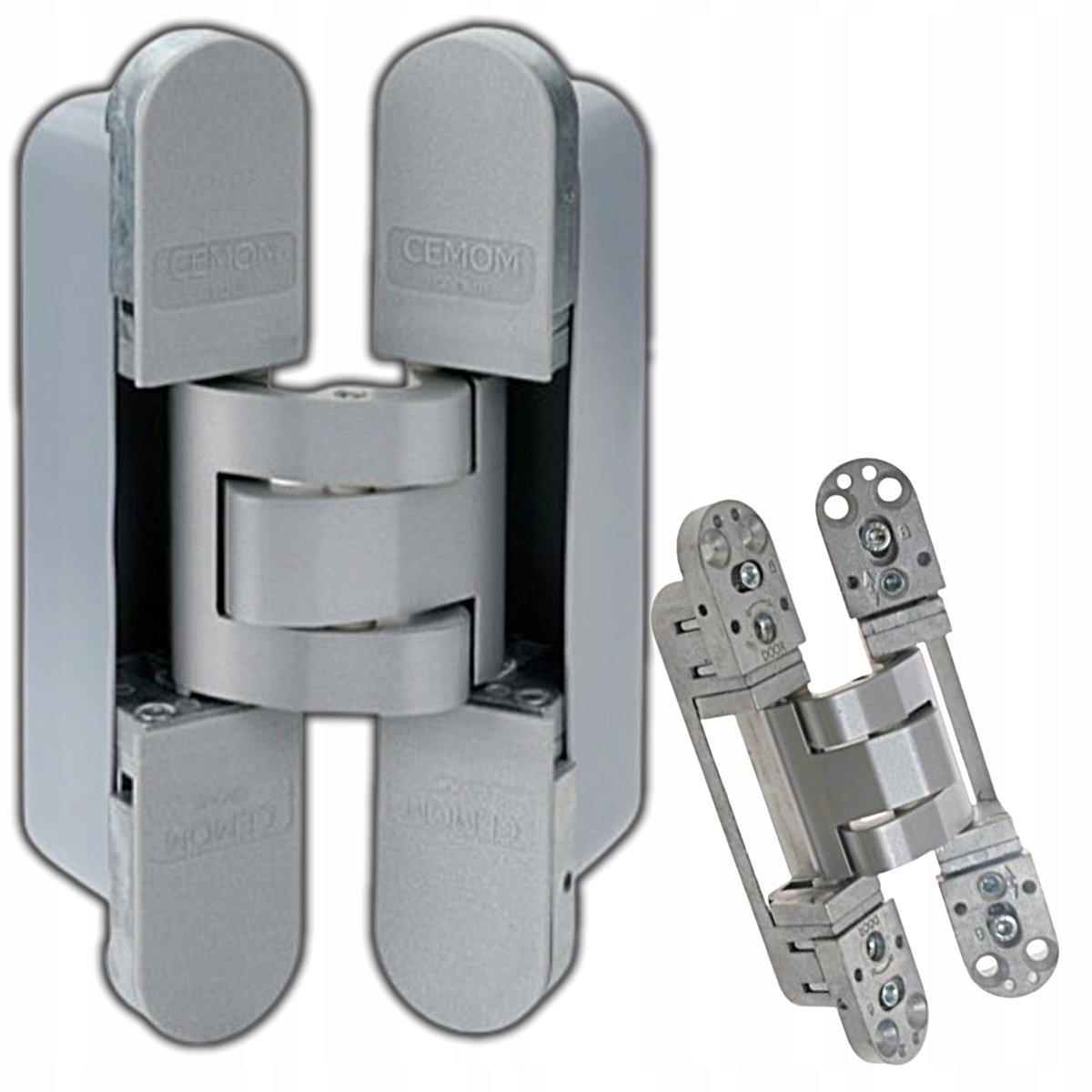 Verborgen Scharnier 3D Verstelbaar, Chroom Satiné, voor Deuren Min. 40mm