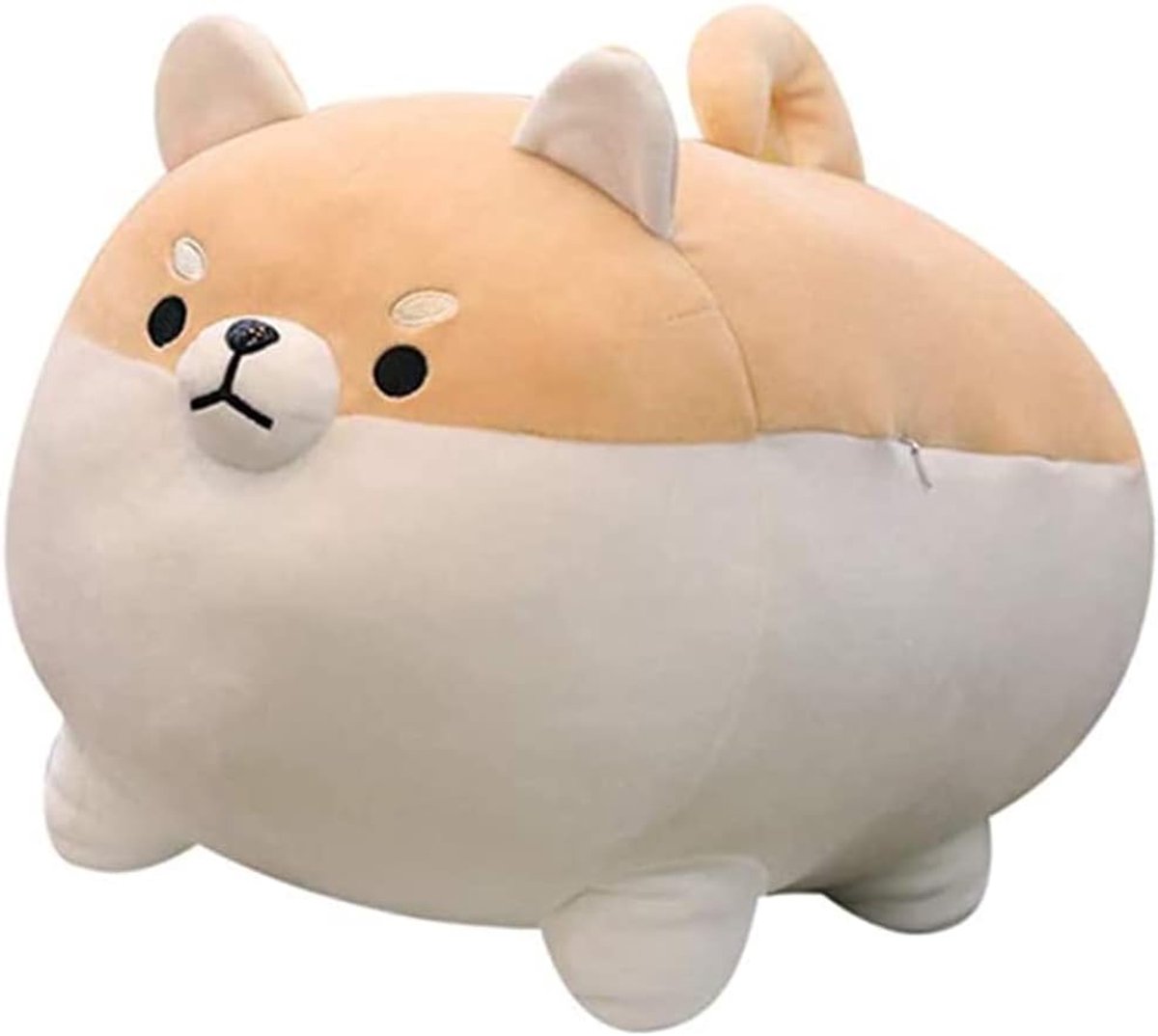 Pluche hondenspeelgoed, schattige corgi pluche zachte kussens, pluche speelgoed geschenken voor jongens en meisjes Valentijnsdag (bruin)