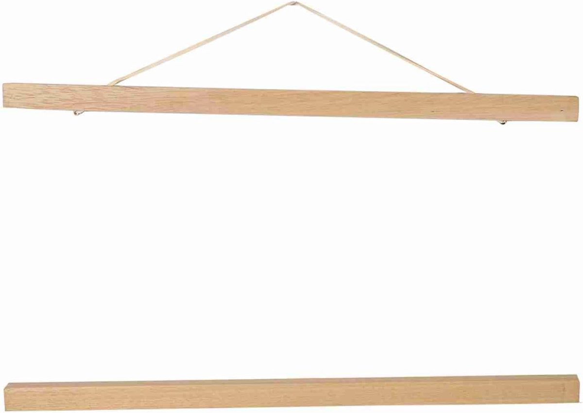 Tapestry Rod Magnet Modern Magnetisch Zaagsel Fotolijst DIY Poster Scroll Print Artwork Hanger Wit Hout (40 cm)