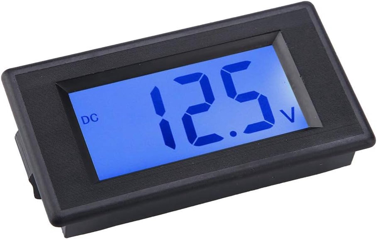 Voltmeter met dubbele weergave Tweedraads DC-spanningstester LCD-liquid Crystal Display Digitale voltmeter 4-30V Hoge precisie met bescherming tegen omgekeerde polariteit