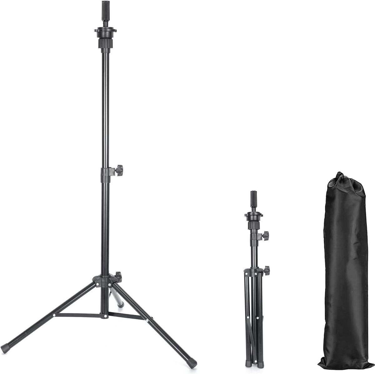 Wig Stand Mannequin Head Tripod 21-48inch Reinforced Metal Mannequin Head Stand for Cosmetology Hairdressing Training