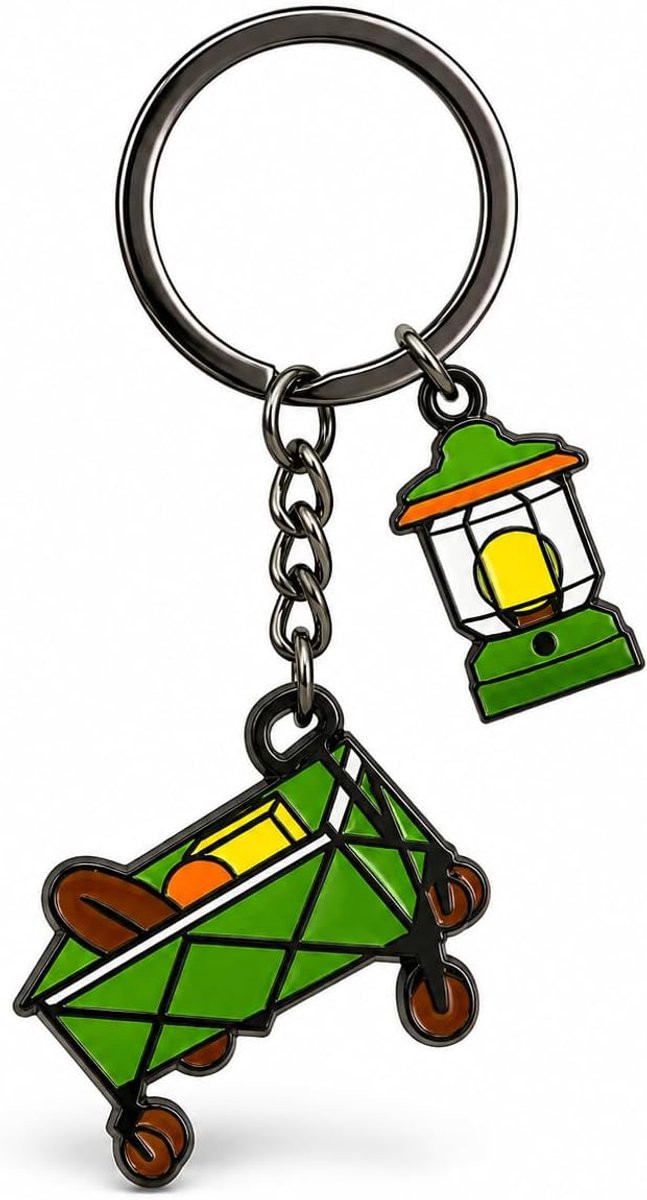 Huifkar lantaarn sleutelhanger zinklegering outdoor camping sleutelring lichtgewicht handtas autosleutels bedels