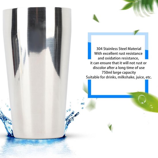 Milkshake-beker, 750 ml, draagbare roerbeker, milkshake-beker, staafmixerbeker, milkshake-mixbeker voor ijs, fruitsalade — afbeelding 2