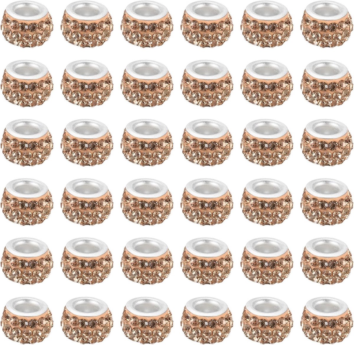 Kralen, 60 stuks strass Europese polymeer kralen ambachtelijke benodigdheden voor ambachtelijke decoratie ketting armbanden sieraden maken doe-het-zelf, champagne