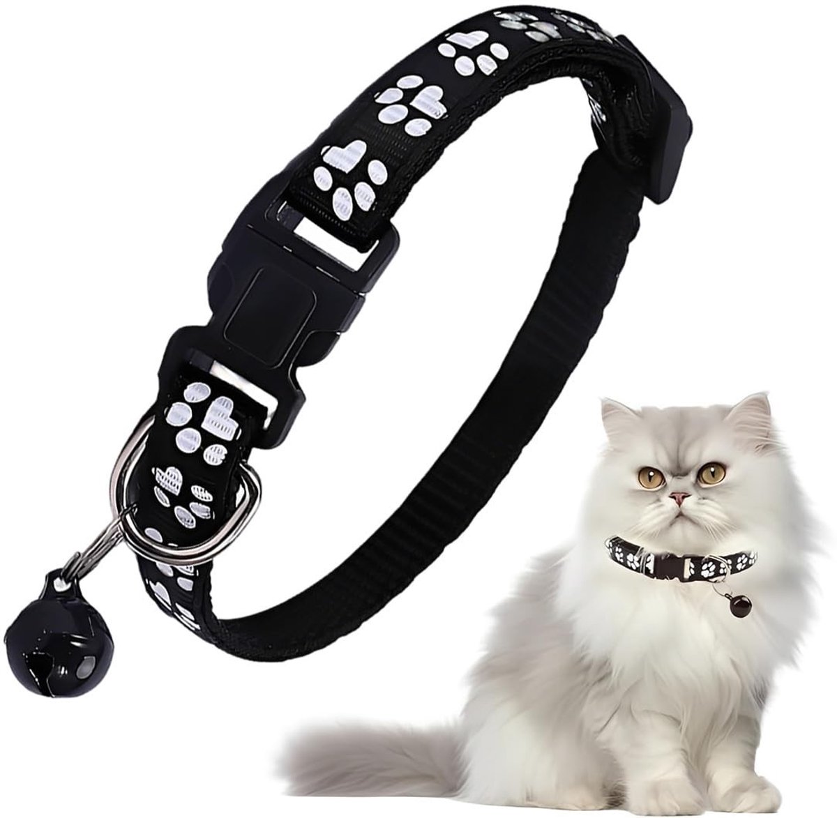 SolidKeus - Verstelbare Kattenhalsband met Belletjes en Reflecterende Eigenschappen