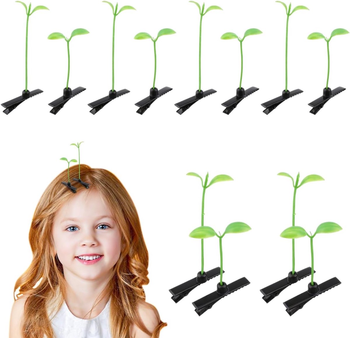 200 stuks haarspelden, bonen, grasspelden, schattige haaraccessoires voor jongens en meisjes