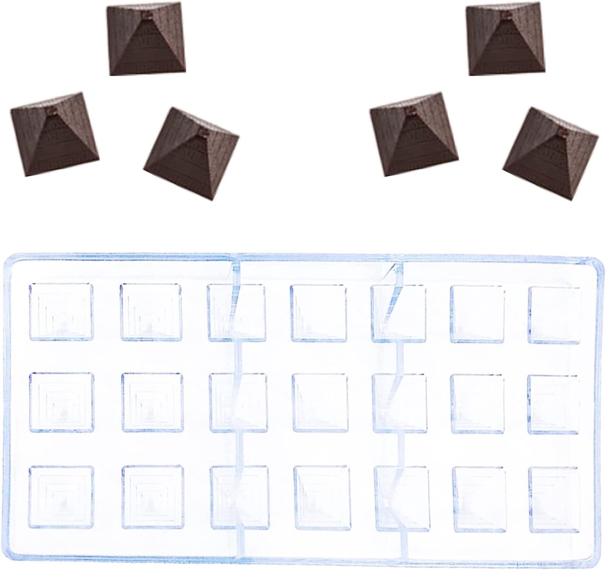 Chocoladeschimmel, Transparante Polycarbonaat Chocoladevorm, Plastic Gelei Snoep Maken Schimmel, Voor DIY Handgemaakt, Gebak Maken, Keuken Bakken