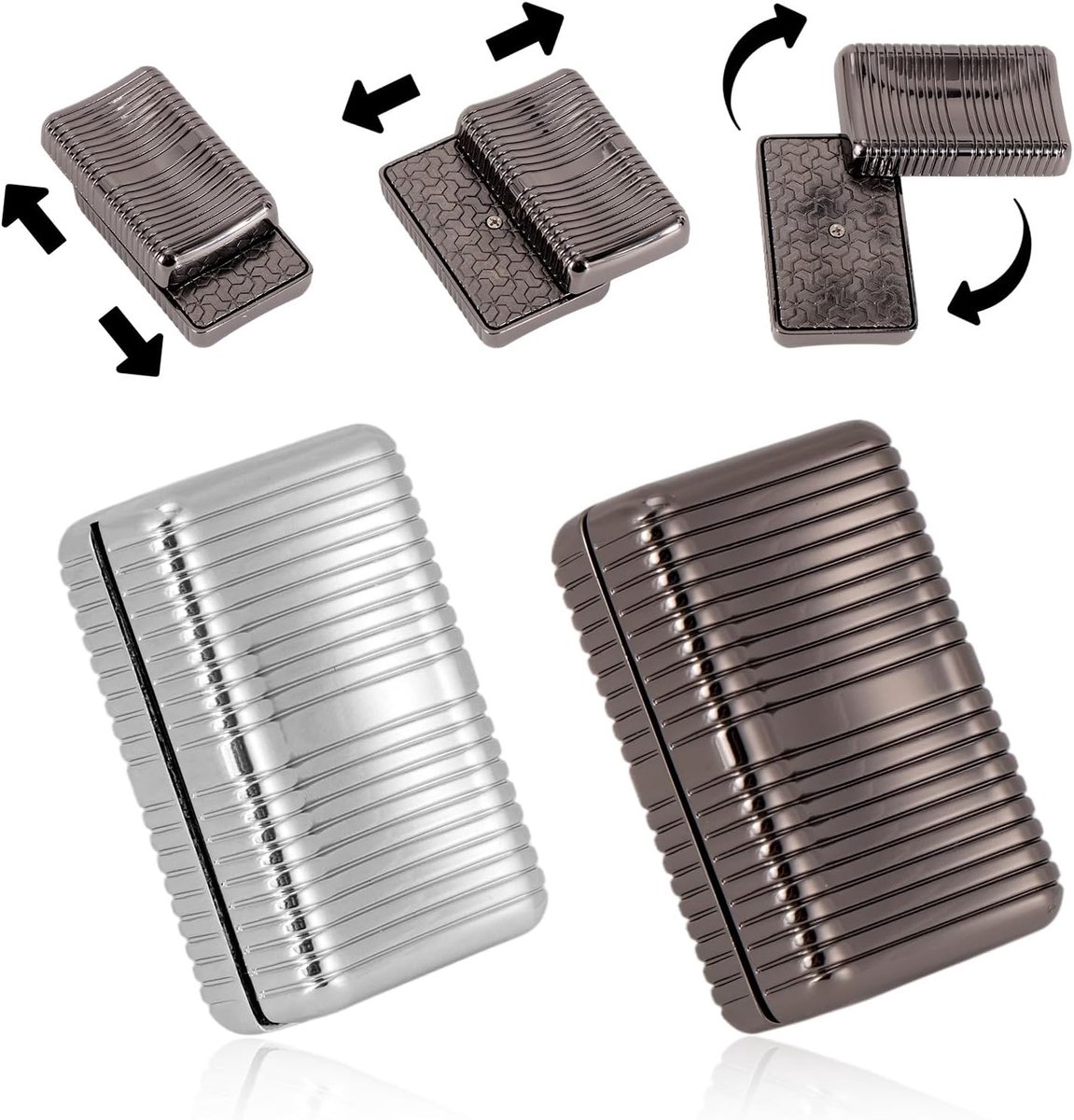 2st Metalen Magnetische Fidget Sliders, Magnetisch Schuifspeelgoed van Zinklegering Minimalistisch Fidgetspeelgoed Geschikt voor Tieners Volwassenen Kantoor Thuis en als Feestartikel