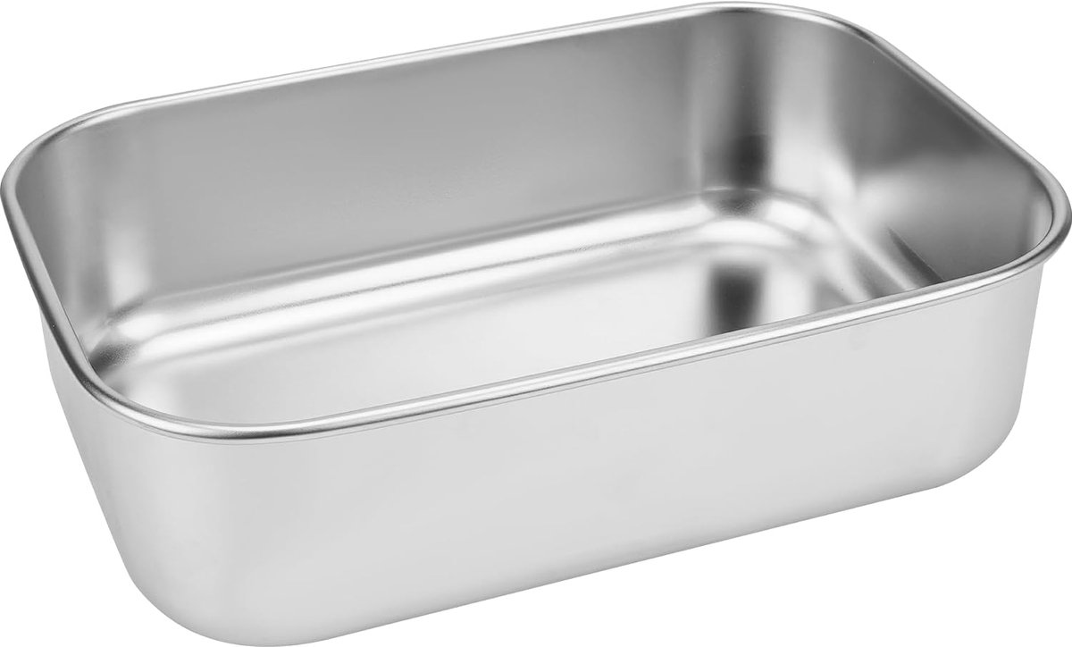 304 roestvrijstalen binnenbak voor elektrische lunchbox, compatibel met DUPASU 1,8L, 8,7" uitneembaar en herbruikbaar dienblad, vervangende voedselorganizer zonder compartimenten (zilver)