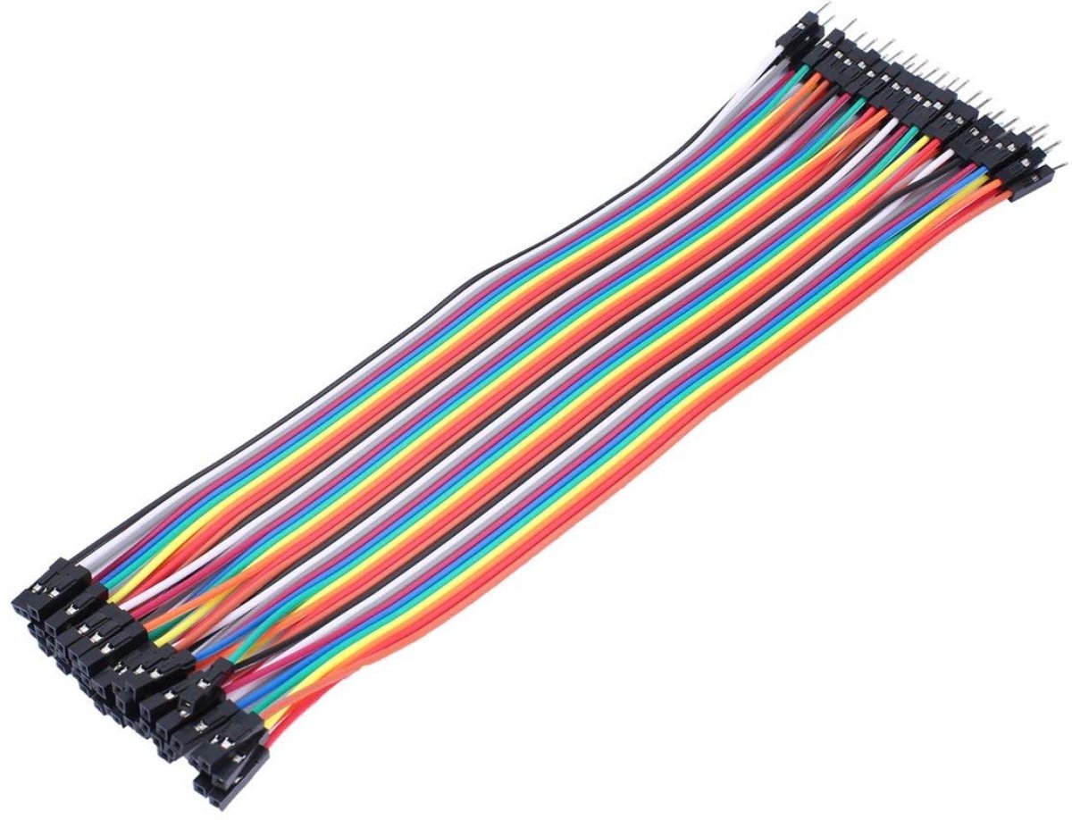 40 Pin Kleur Breadboard Kabel Jumper Draad Kabel met 2.54mm Spacing Pin Headers 20cm Breadboard Voor Arduino