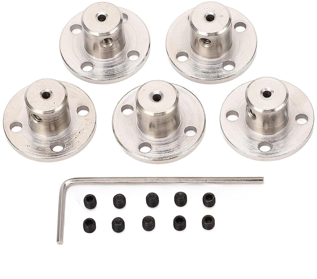 5 Stks 2mm Flenskoppeling Connector, Starre Flens As As Fittingen Koppeling As Montage Hub Voor Diy Rc Model Motoren