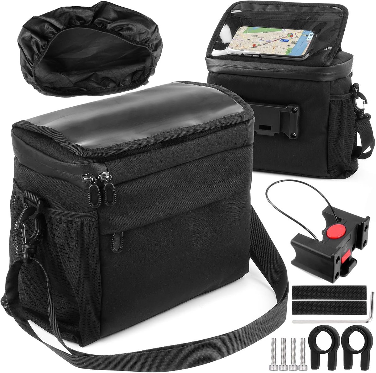 6L Stuurtas Fiets - Fietsstuurtas Smartphone - Waterdichte Stuurtassen - Fietstas Voor - Universeel Voor E-Bike