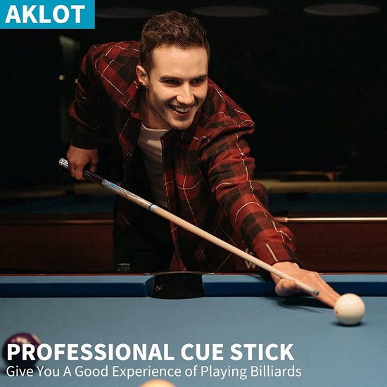 Biljartkeu Set - Pool Keus - Biljart Spelen - Canadees Esdoornhout - 147 cm - Zwart — afbeelding 4