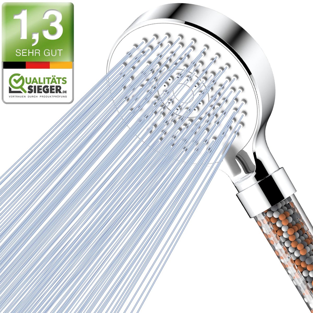 SolidKeus - Waterbesparende Handdouche met 5 Stralen en Filter