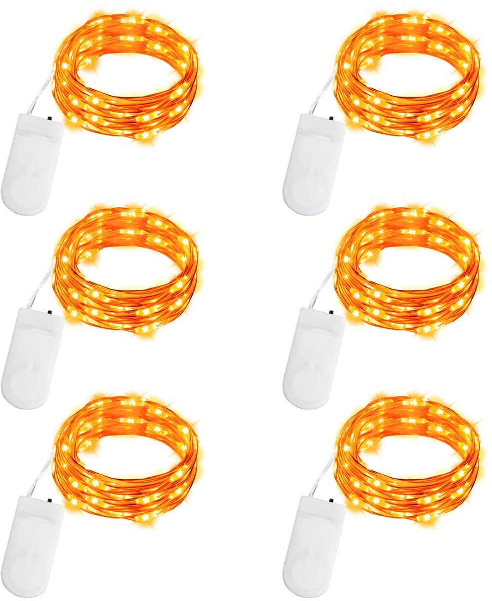 SolidKeus - Micro LED Fairy Lights met Batterij voor Decoratie (Set van 6)