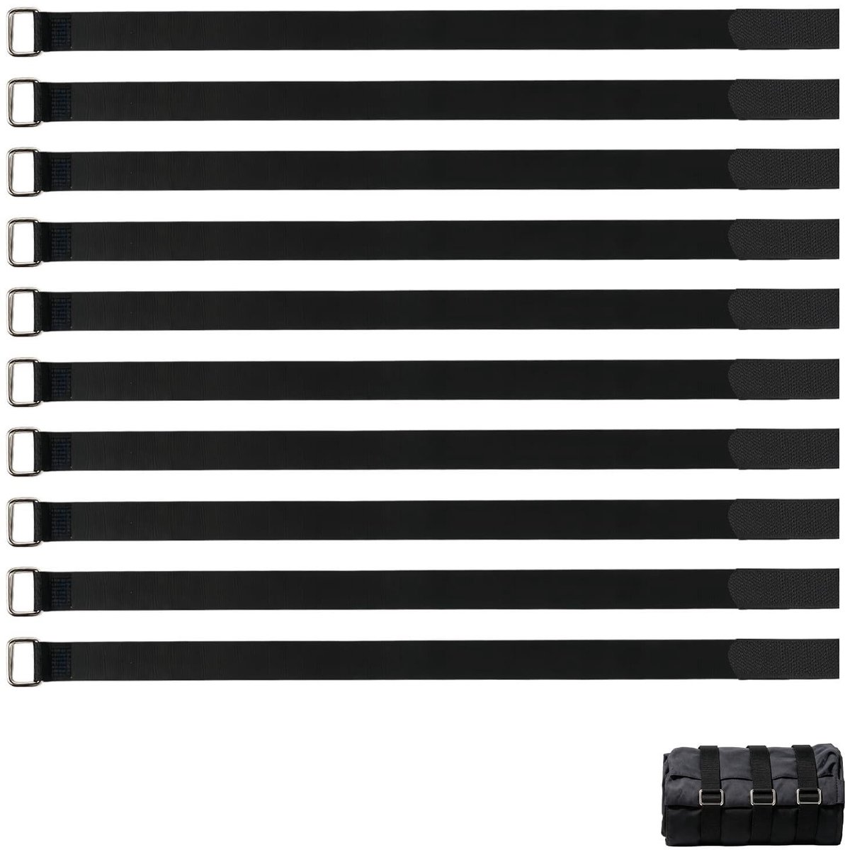 SolidKeus - 10 Herbruikbare Klittenband Binders voor Kabelopslag