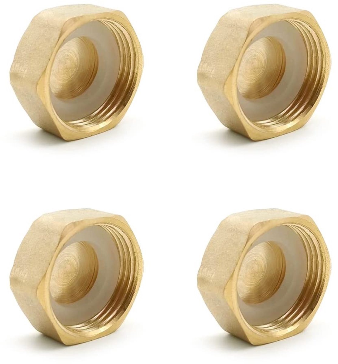 SolidKeus - Set van 4 Messing Sluitringen 1/2 Inch met Rubber Ring