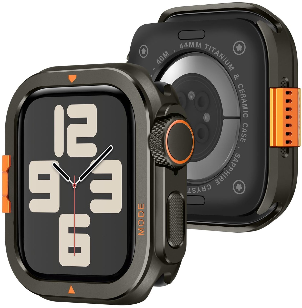 SolidKeus - Metalen Beschermhoes voor Smartwatch 44mm met Schokbestendige Bumper