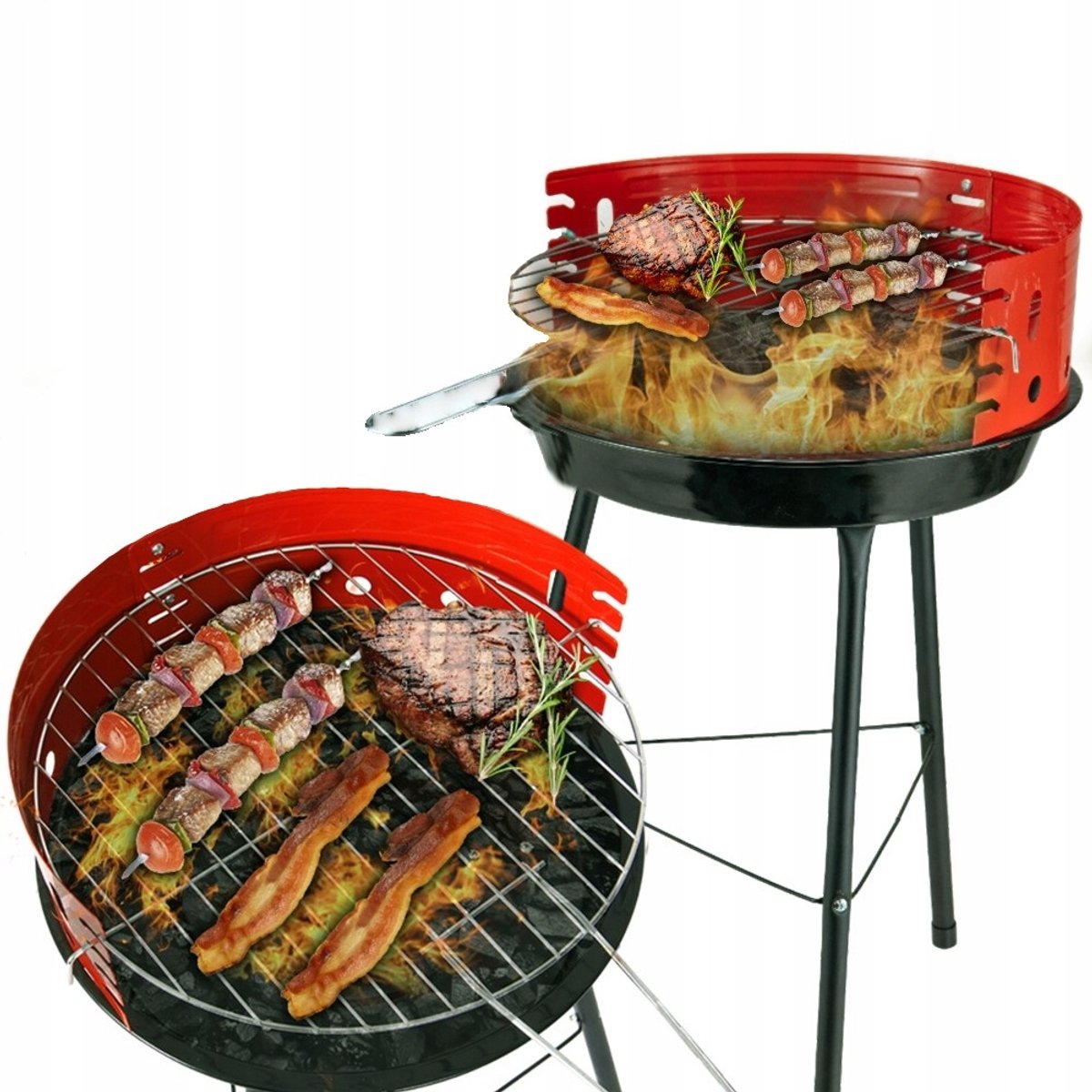 Compacte Houtskool BBQ Grill 35cm - Draagbaar & Opvouwbaar