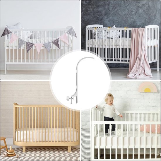 Mobiele houder, babybed, belhouder, houder, mobiele houder, frame stang, kinderbed, mobiele klokhouder, kinderkamerdecoratie, 61 cm, babymobiel voor bed (zonder speelgoed) — afbeelding 3