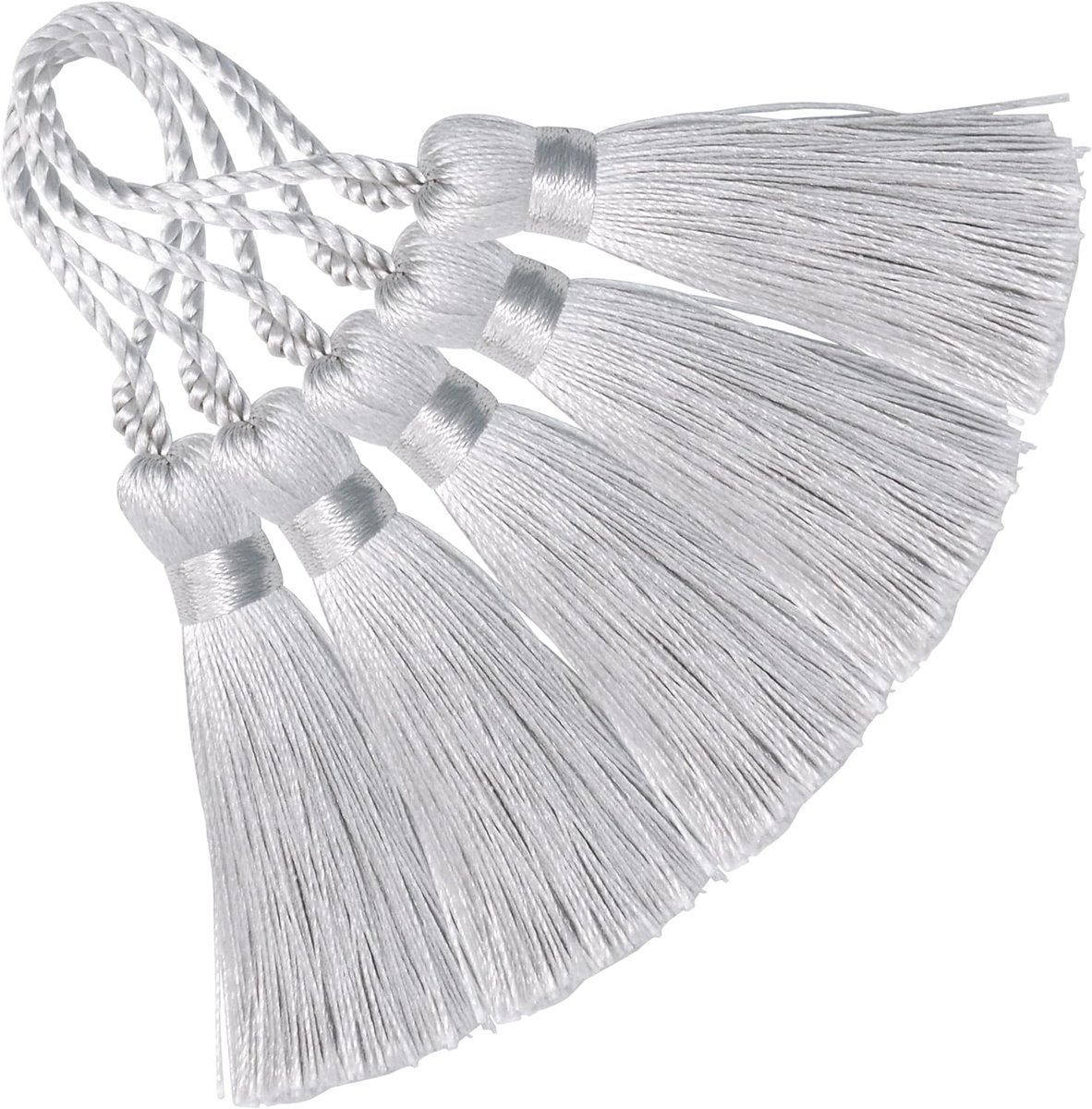 Bladwijzer kwastje doe-het-zelf ambacht: 20 stuks mini zijdeachtige Chinese knoop hanger met koordlus voor sieraden oorbellen, slinger, afstuderen, feest, sleutelhanger en kleine hangende