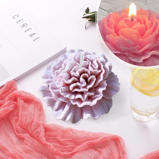 Kaarsvormen, bloemen, gietvormen, kaarsvorm om te gieten, gietvorm voor doe-het-zelf kaarsen, zeep, huisdecoratie, gipsarthandwerk (rozen, anjers, klaproos, madeliefjes) — afbeelding 3