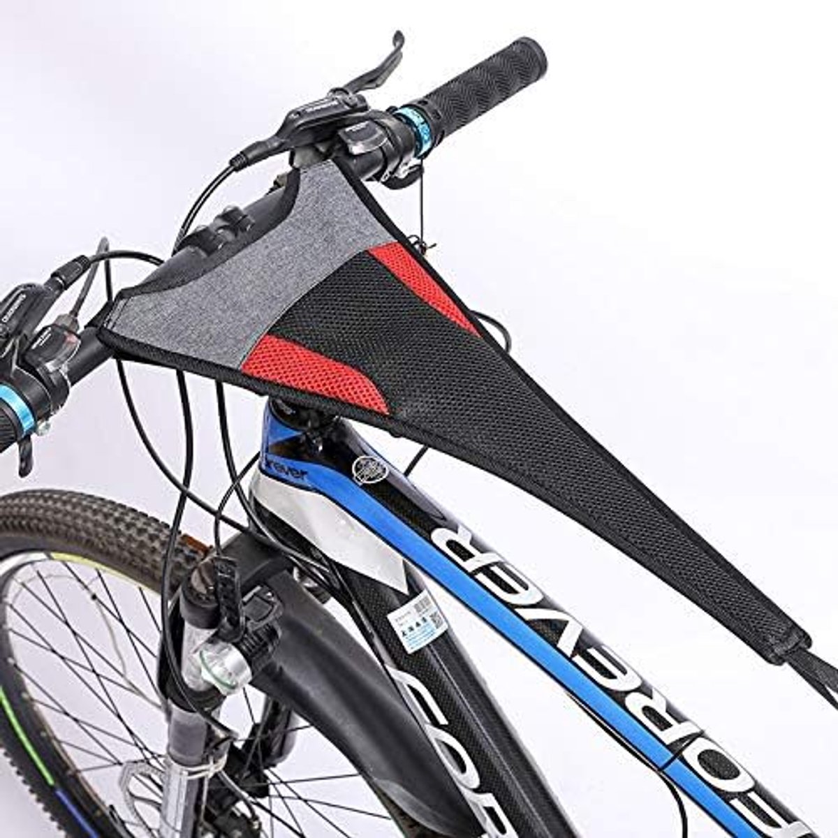 Fietsen Platform Anti-Zweet Net Fietsblok Zweet Strip Road En Mountain Dynamische Fietsen Training Accessoires (Zwart en Blauw)