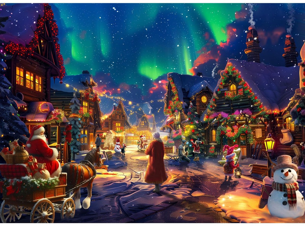 SolidKeus - 1000 Delen Puzzel met Kerstmotief voor Volwassenen en Kinderen