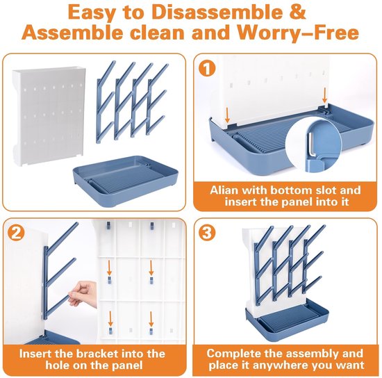 SolidKeus - Verticale Flessen Droogrek voor Babyflessen met Drainer Tray van Solidkeus — afbeelding 4