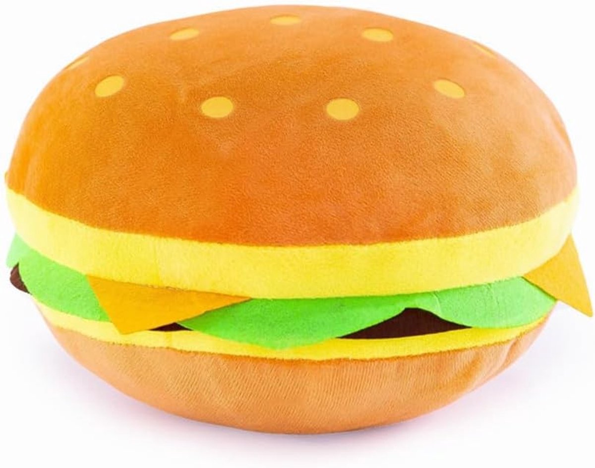 Grappig Voedsel Kussen Speelgoed - Plush Kussen Friet en Burger 40cm - Leuk Cadeau voor Kinderen en Huisdecoratie