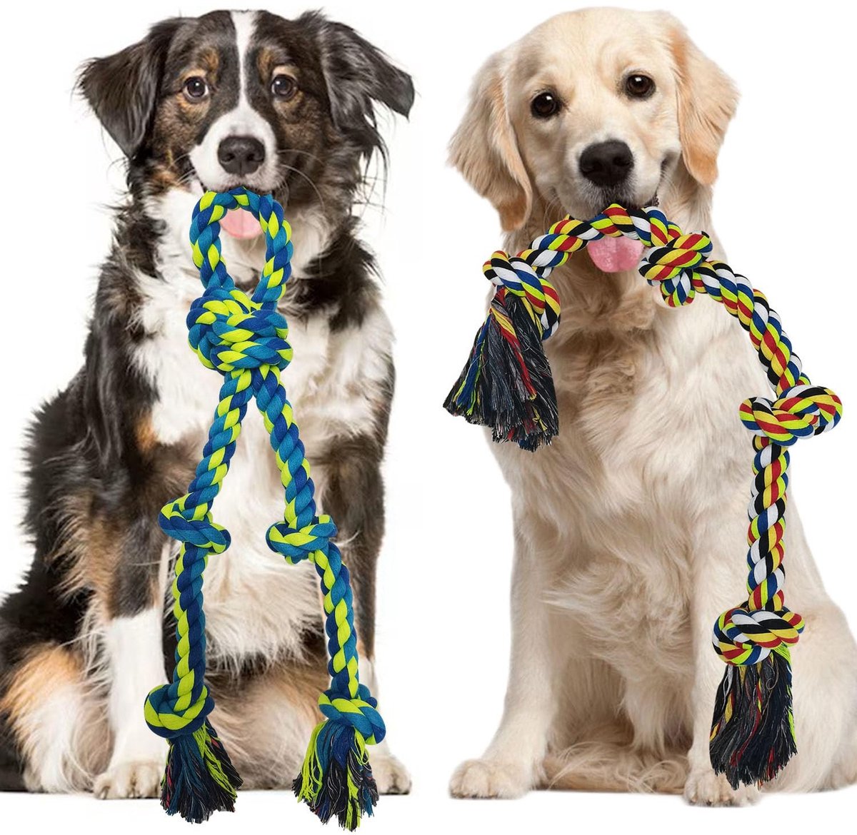 SolidKeus - 2 Stuks Onverslijtbare Honden Speelgoed Touw