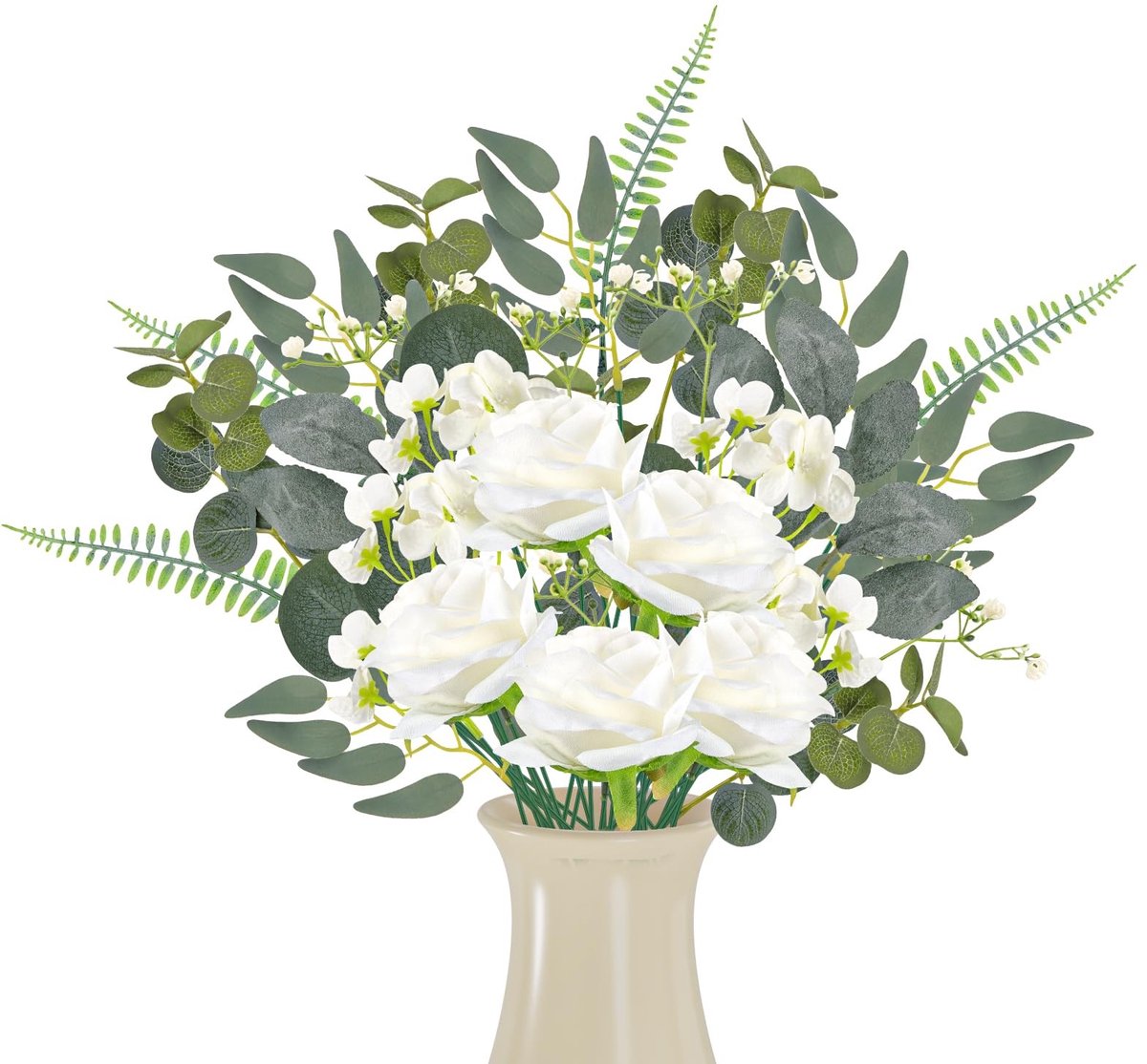 SolidKeus - Set van 65 Kunstbloemen en Takken voor Bruidsboeket