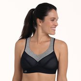 Anita - Active PanAlp Wool sport bh - black/melange - 75E