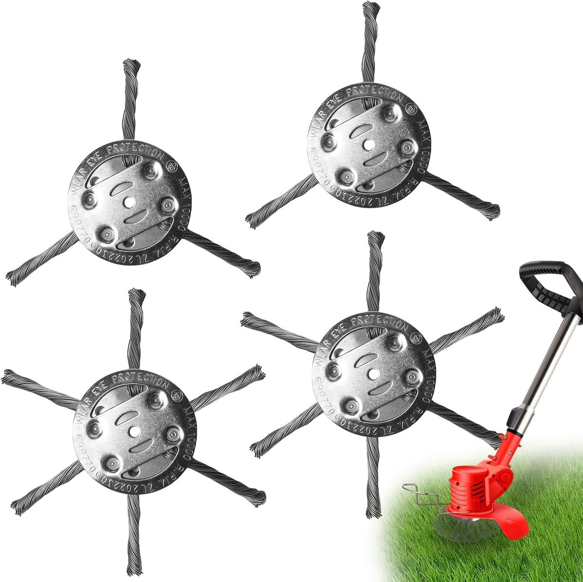 Onkruidborstels voor Bosmaaier - 5 mm Boring - Staaldraad - Voor Accu-Grastrimmer