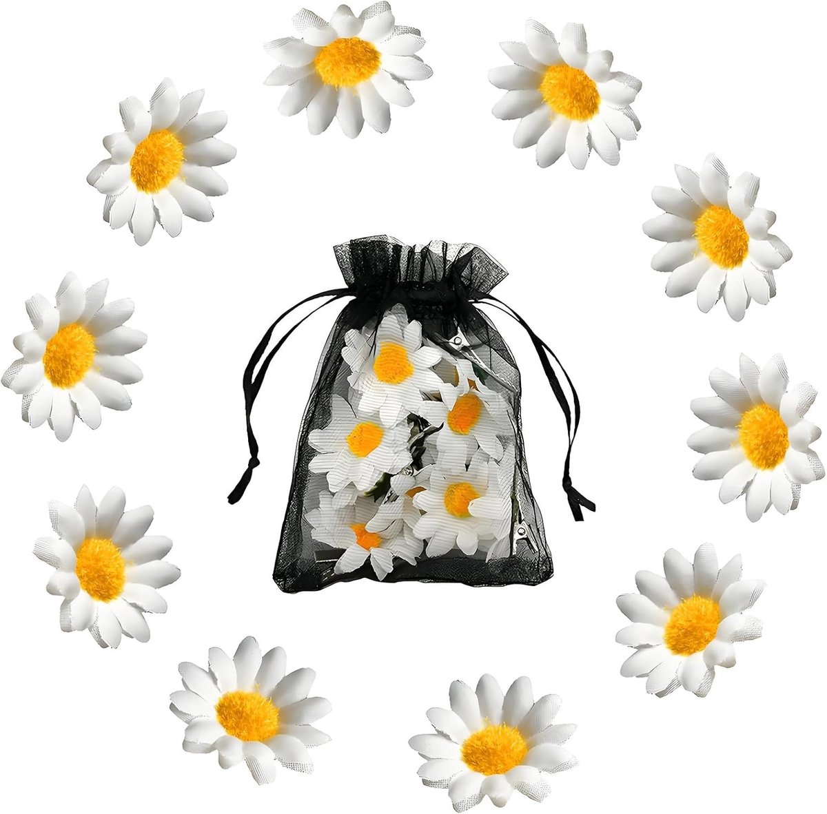 Haarclips met Bruidsbloemen voor Bruidsmeisjes, Set van 10, Perfect voor Bruiloften en Feestjes