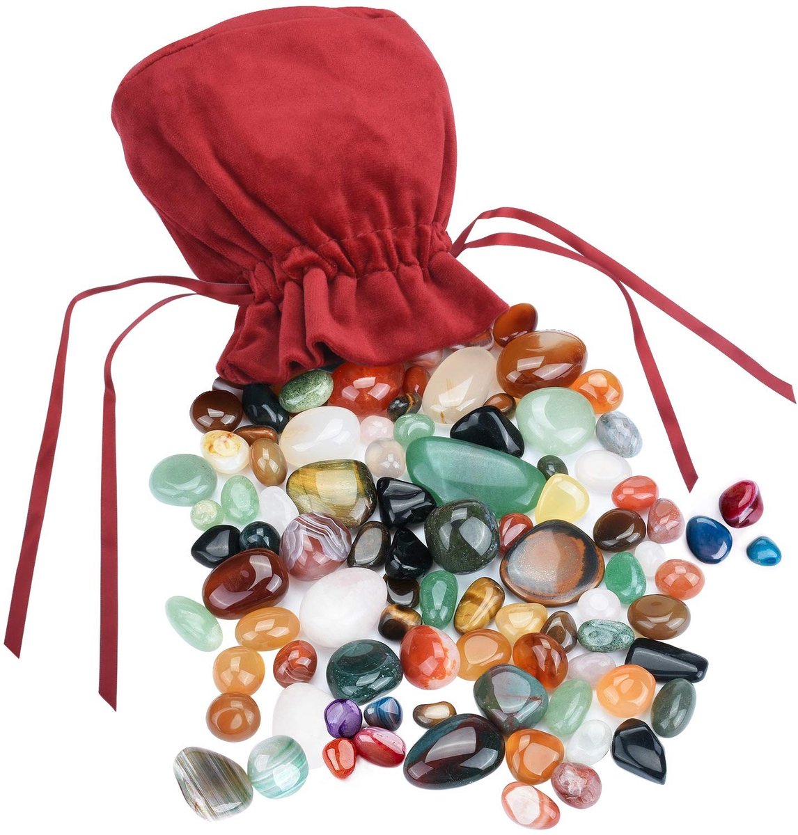 SolidKeus - Set van 60 Mini Natuurlijke Edelstenen voor DIY Sieraden