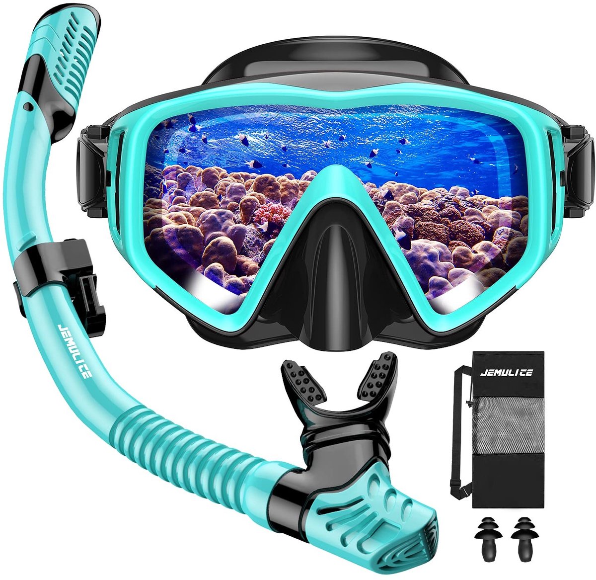SolidKeus - Snorkelset voor Volwassenen met Duikmasker en Droge Snorkel