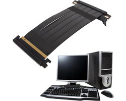 Hoge Snelheid PCIe 4.0 X16 Riser Kabel voor GPU Graphics Card, Flexibele Dual Sided 180 Graden Extensie voor RX 7900 XT, 7800 XT, 7700 XT en Meer