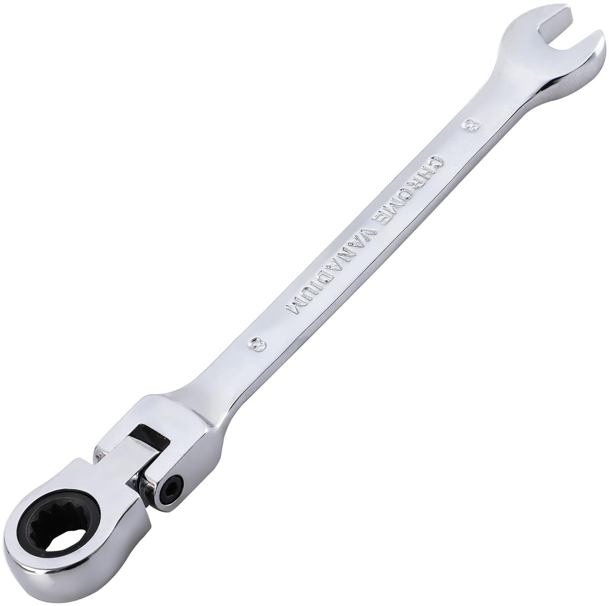 SolidKeus - 2-in-1 Flexibele Ratelsleutel 8 mm van Chroom Vanadium Staal