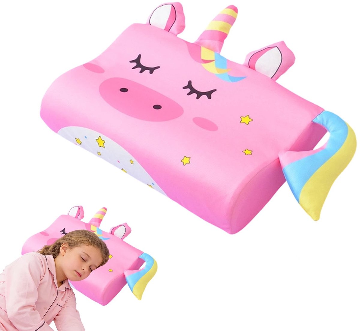 SolidKeus - Ergonomisch Kinderkussen 46 x 26 cm voor Betere Slaap