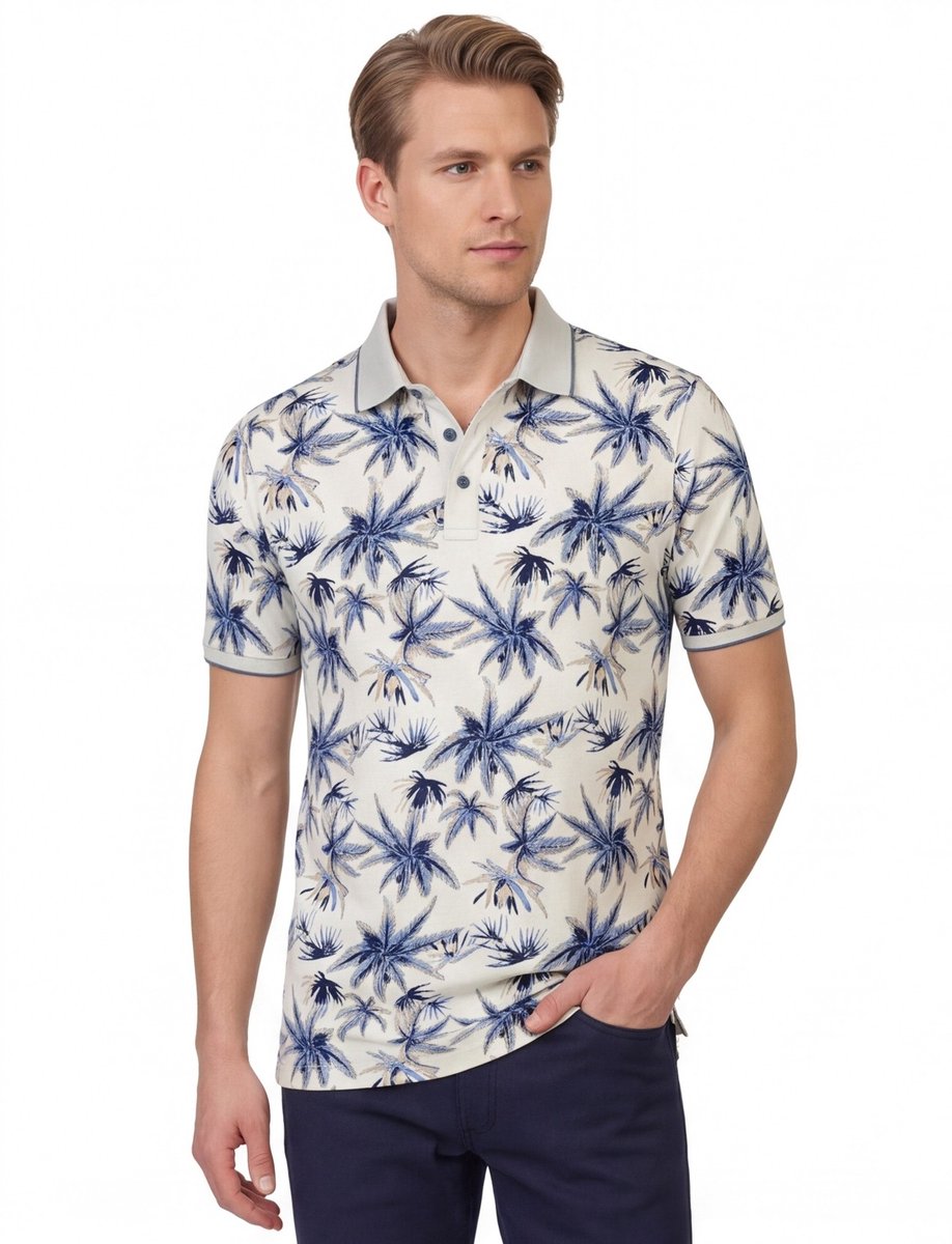 Casa Moda poloshirt korte mouw wit