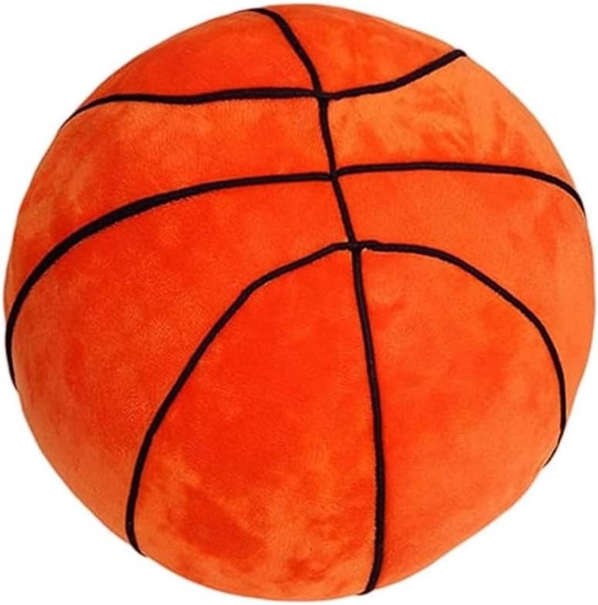 Grote ronde basketball kussen, pluche sport throw toy, 3D bal kussens, cadeau voor jongens en meisjes, 28cm, oranje, decoratief en comfortabel