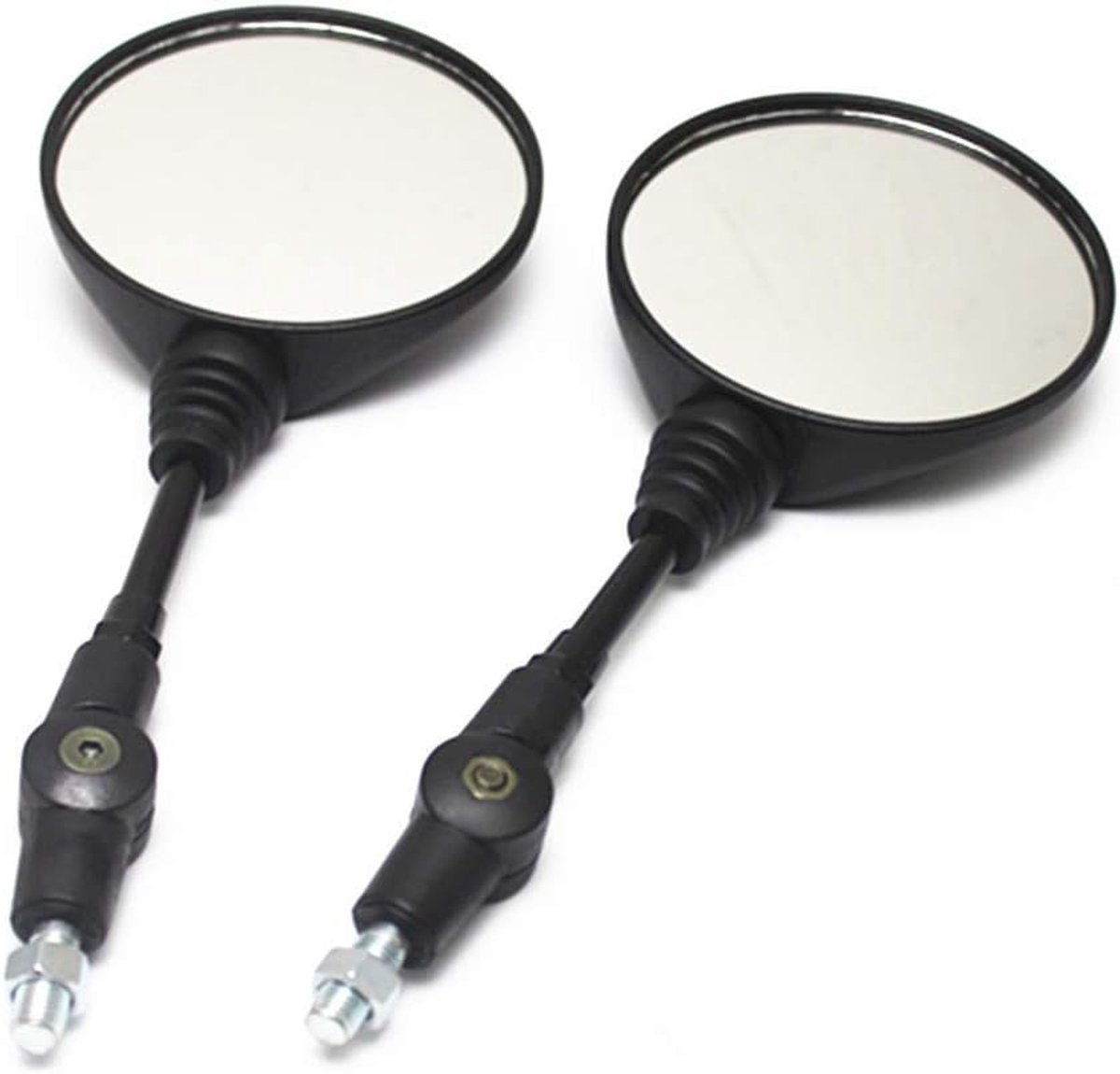Motorspiegels, 1 paar 7/8" 22mm universele stuurspiegels, rond opvouwbaar met accessoires universele retrofit motorspiegels voor motoren en scooters