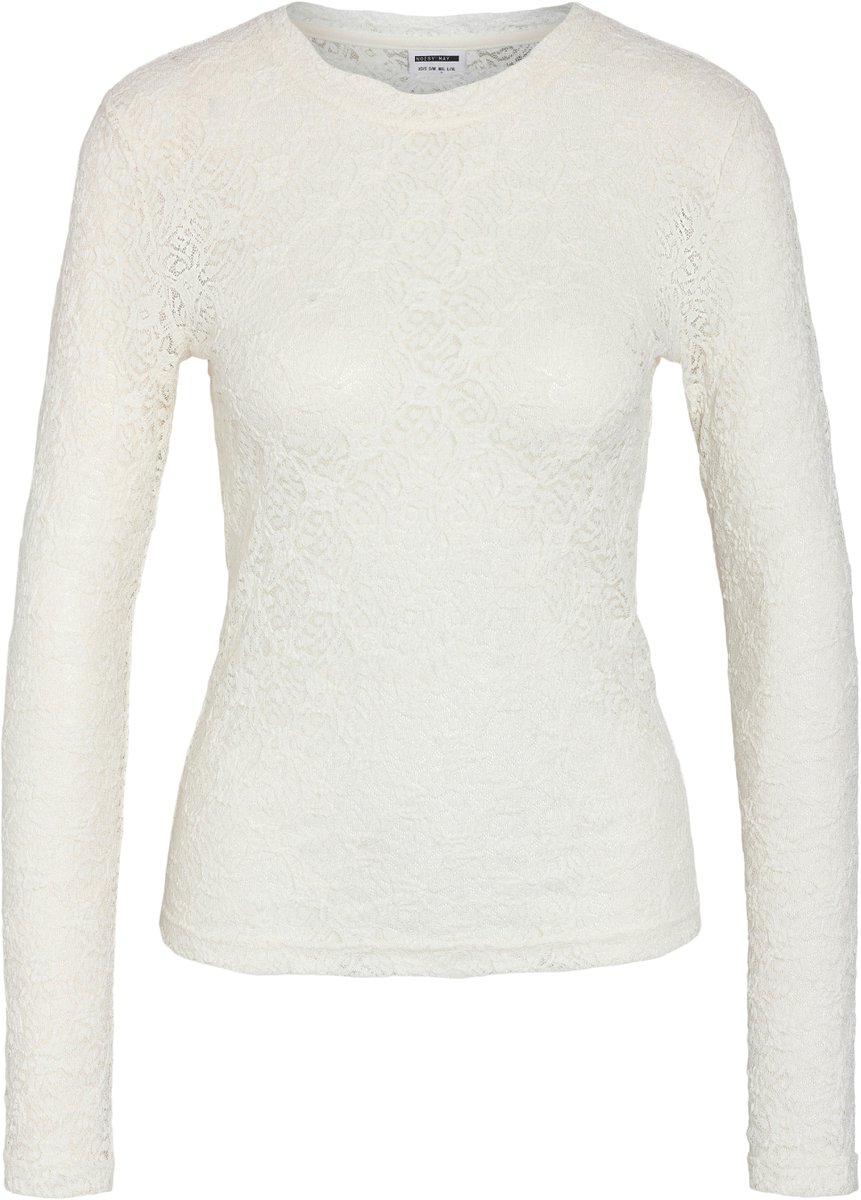 Noisy may Top Nmjudith L/s Lace Top Noos 27034819 Creme Dames Maat - M