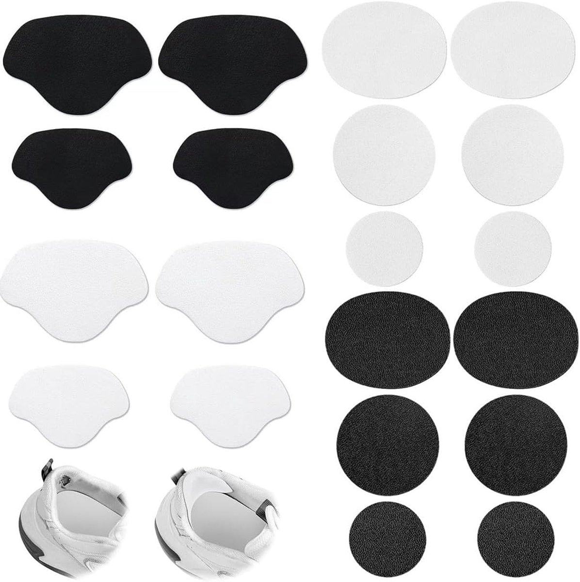 SnelShoppen - 10 Paar Sneakers Hak Patches, Schoenen Hak Reparatie, Leer Hak Bescherming, Sneaker Reparatie Patch, Hak Pads voor Diverse Maten (Groot