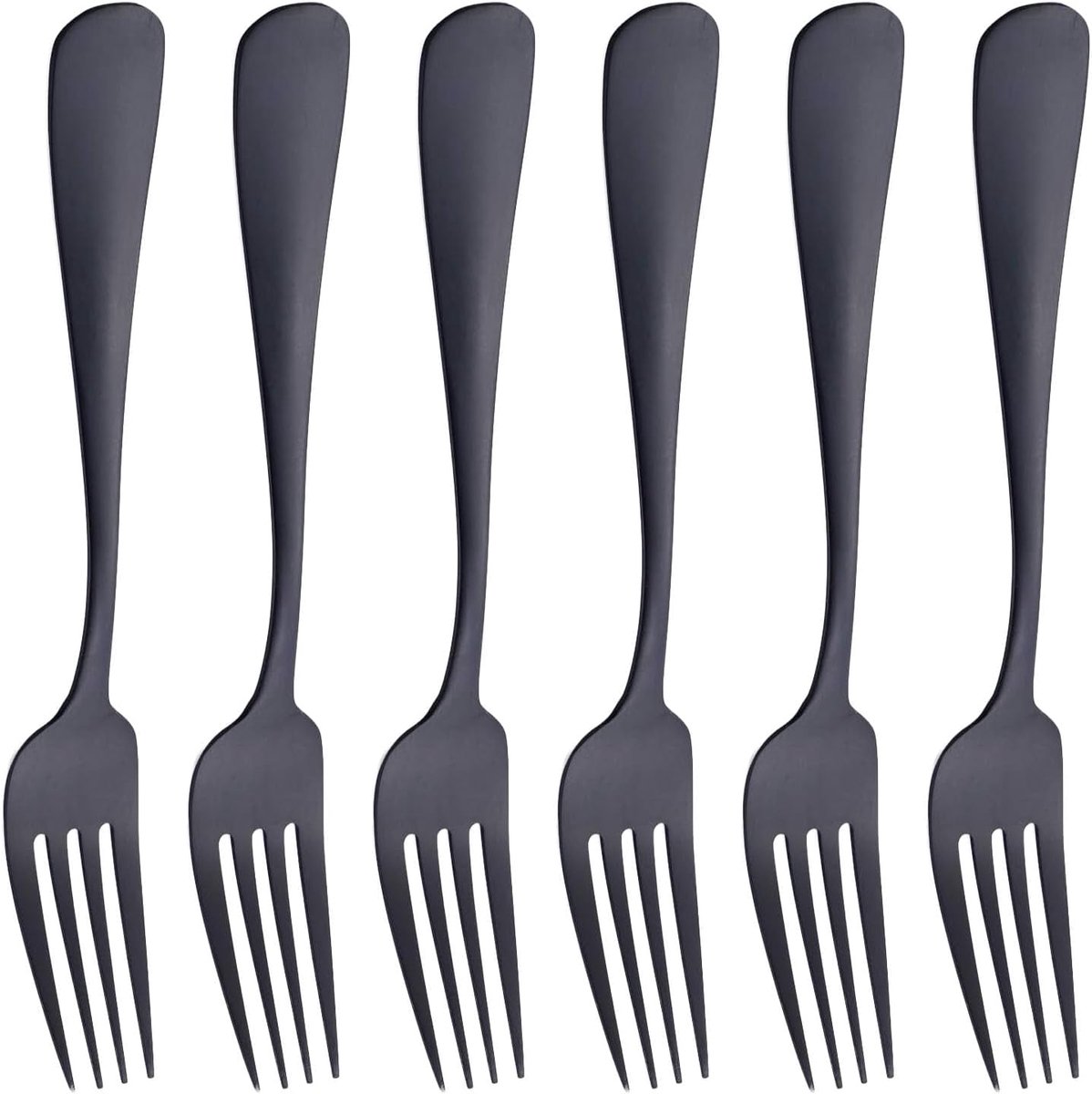 Vorken set 6-delig - RVS mat zwart - moderne uitstraling - vaatwasserbestendig - ShopVlot
