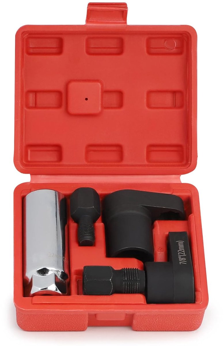 Lambda probe sleutelset 22 mm - CR-V staal - 3/8 en 1/2 inch aansluiting - eenvoudig verwijderen van sensoren - ShopVlot