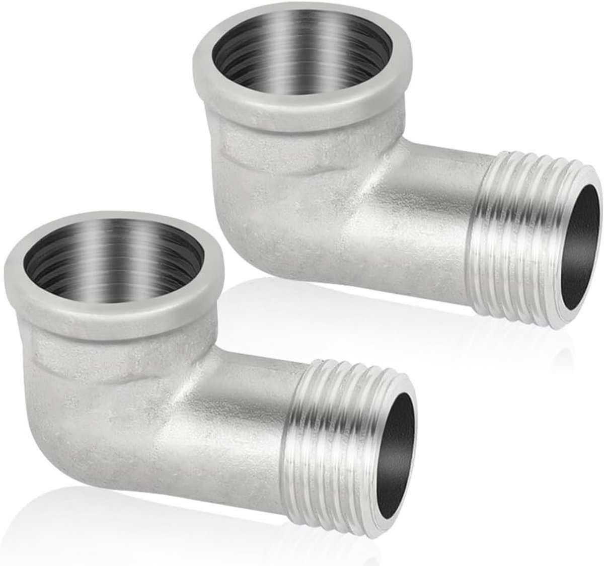 2pcs 90 Degree 304 Stainless Steel Angle, 1/2" IG/AG Stainless Steel Pipe Angle, DN15 Pipe Angle Adapter, 1/2 Inch - ShopVlot