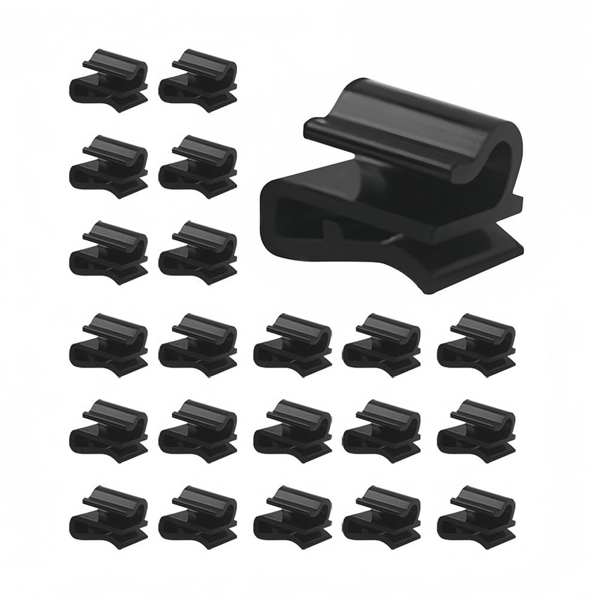 SnelShoppen - 55 Stuks Kabelclips, Buitenlicht Haken, Kabelorganizer, Voor Het Organiseren Van Kabels, Kerst Decoraties, Feestverlichting